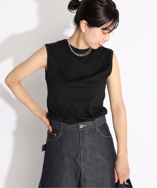 VERMEIL par iena(ヴェルメイユパーイエナ)の「【ATON/エイトン】タンクトップ◆(Tシャツ/カットソー・レディース・ホワイト/ブラック/ピンク/ブルー系その他・FREE)」の1枚目の写真