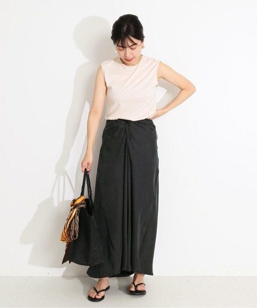 VERMEIL par iena(ヴェルメイユパーイエナ)の「【ATON/エイトン】タンクトップ◆(Tシャツ/カットソー・レディース・ホワイト/ブラック/ピンク/ブルー系その他・FREE)」の5枚目の写真