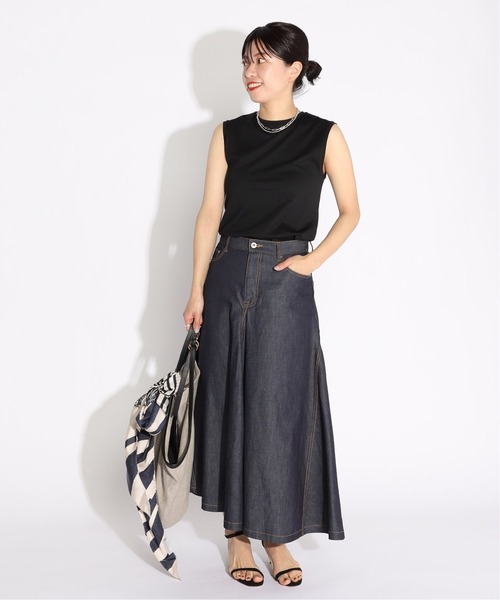 VERMEIL par iena(ヴェルメイユパーイエナ)の「【ATON/エイトン】タンクトップ◆(Tシャツ/カットソー・レディース・ホワイト/ブラック/ピンク/ブルー系その他・FREE)」の7枚目の写真