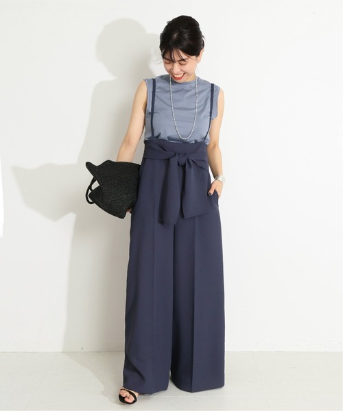 VERMEIL par iena(ヴェルメイユパーイエナ)の「【ATON/エイトン】タンクトップ◆(Tシャツ/カットソー・レディース・ホワイト/ブラック/ピンク/ブルー系その他・FREE)」の9枚目の写真