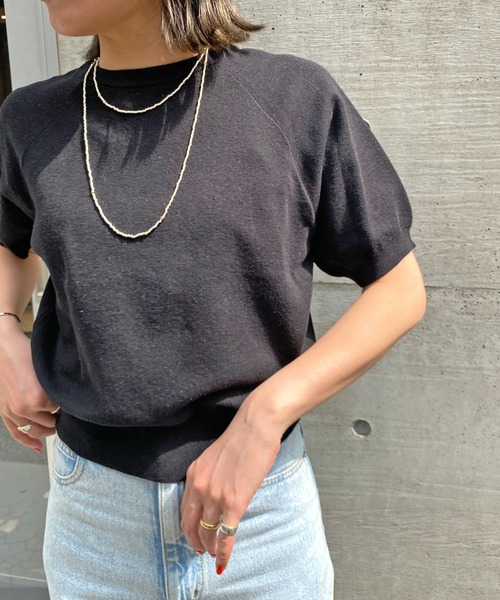 Omekashi（オメカシ）の「総針ラグランニット（ニット/セーター・レディース・ブラック/ブルー/ベージュ/アイボリー・FREE）」の11枚目の写真