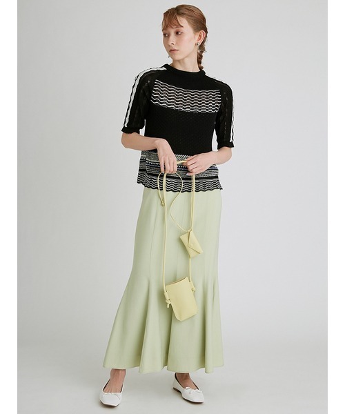 FURFUR(ファーファー)の「ウェービーラインペプラムニット(ニット/セーター・レディース・ホワイト/ブラック/ピンク・FREE)」の13枚目の写真