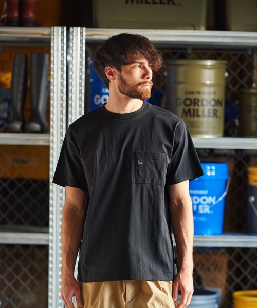 GORDON MILLER(ゴードンミラー)の「GORDON MILLER(ゴードンミラー) SHELTECH ワンポイントポケットTee(2colors)(21S-GM008)(Tシャツ/カットソー・メンズ・ホワイト/ブラック・M/L/XL)」の8枚目の写真
