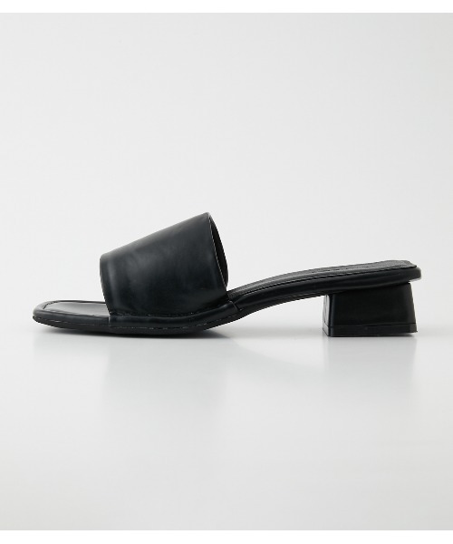 AZUL by moussy（アズールバイマウジー）の「STITCH LOW HEEL SANDALS/ステッチローヒールサンダル（サンダル・レディース・ブラック/カーキ/アイボリー・LARGE/SMALL/MEDIUM）」の5枚目の写真