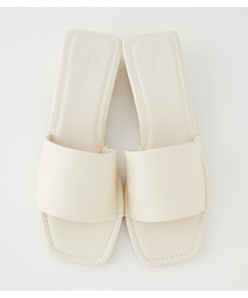 AZUL by moussy（アズールバイマウジー）の「STITCH LOW HEEL SANDALS/ステッチローヒールサンダル（サンダル・レディース・ブラック/カーキ/アイボリー・LARGE/SMALL/MEDIUM）」の19枚目の写真