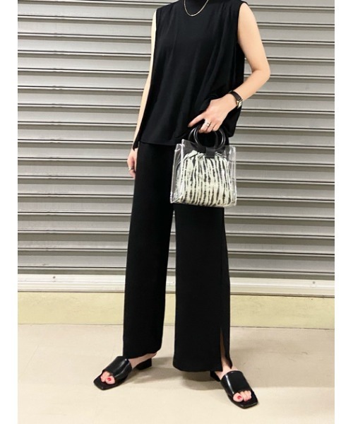 AZUL by moussy（アズールバイマウジー）の「STITCH LOW HEEL SANDALS/ステッチローヒールサンダル（サンダル・レディース・ブラック/カーキ/アイボリー・LARGE/SMALL/MEDIUM）」の16枚目の写真