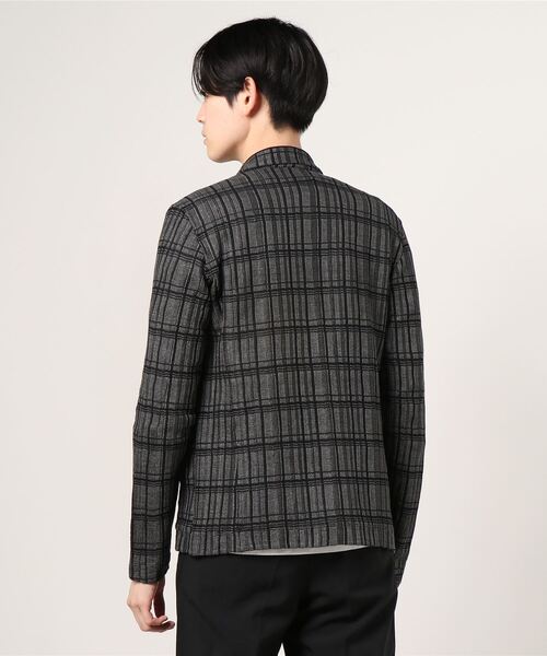 TRANSIT（トランジット）の「TRANSIT/トランジット/KNIT JACKET（テーラードジャケット・メンズ・チャコール・SMALL）」の3枚目の写真