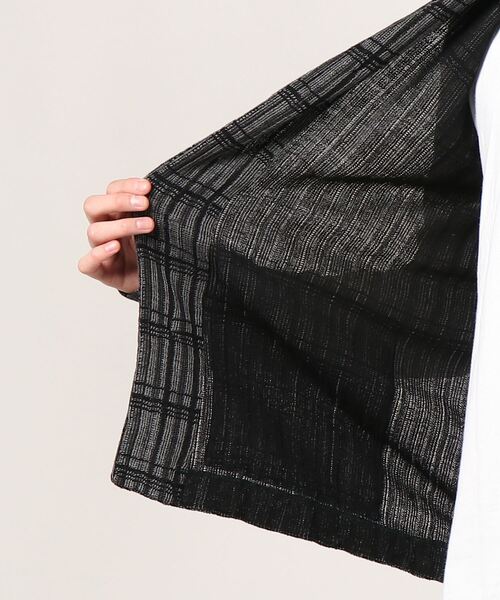 TRANSIT（トランジット）の「TRANSIT/トランジット/KNIT JACKET（テーラードジャケット・メンズ・チャコール・SMALL）」の4枚目の写真