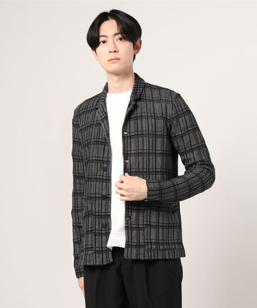 TRANSIT（トランジット）の「TRANSIT/トランジット/KNIT JACKET（テーラードジャケット・メンズ・チャコール・SMALL）」の9枚目の写真