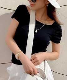 ギャザーデザインスイッチトップス