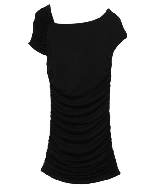 EIMY ISTOIRE（エイミーイストワール）の「ギャザーデザインスイッチトップス（Tシャツ/カットソー・レディース・ブラック/ベージュ/ブルー/テラコッタ・FREE）」の8枚目の写真