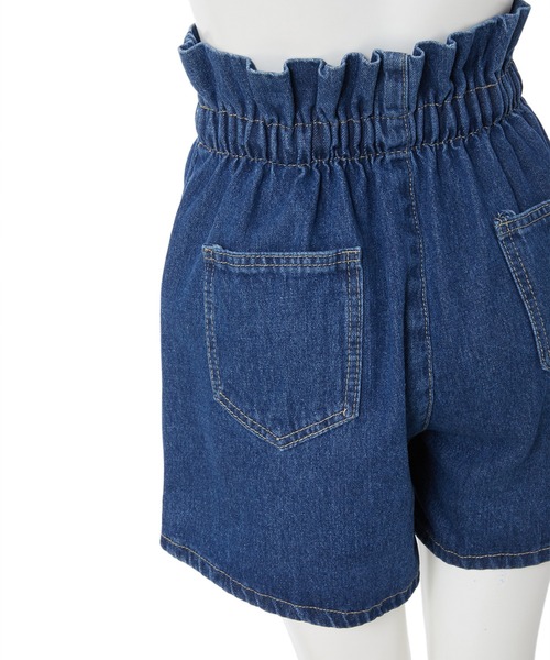 fifth calin（フィフスカラン）の「ウエストリボンデニムショートパンツ（デニムパンツ・レディース・ブルー・SMALL/MEDIUM/LARGE）」の7枚目の写真