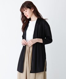 ◆【大きいサイズあり・17号】着流しロングカーディガン