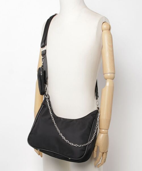 Figments（フィグメンツ）の「ナイロンショルダーバッグ（ショルダーバッグ・レディース・ブラック・FREE）」の14枚目の写真