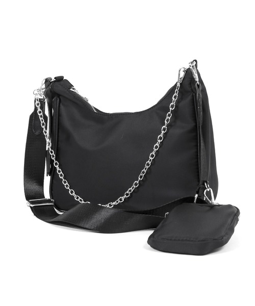 Figments（フィグメンツ）の「ナイロンショルダーバッグ（ショルダーバッグ・レディース・ブラック・FREE）」の5枚目の写真