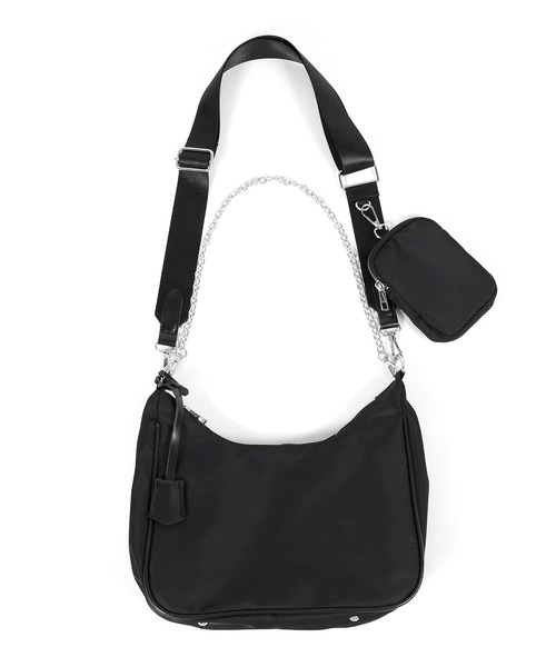 Figments（フィグメンツ）の「ナイロンショルダーバッグ（ショルダーバッグ・レディース・ブラック・FREE）」の3枚目の写真