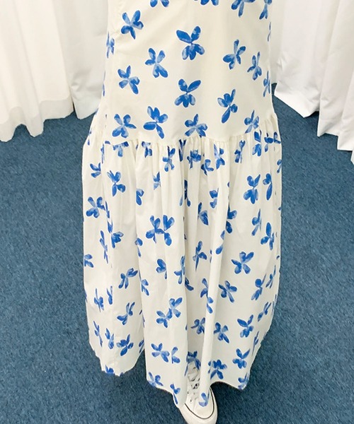 【ME&ME COUTURE】美品　花柄　マーメイド　ロングスカート！ フラワードットマーメイドスカート
