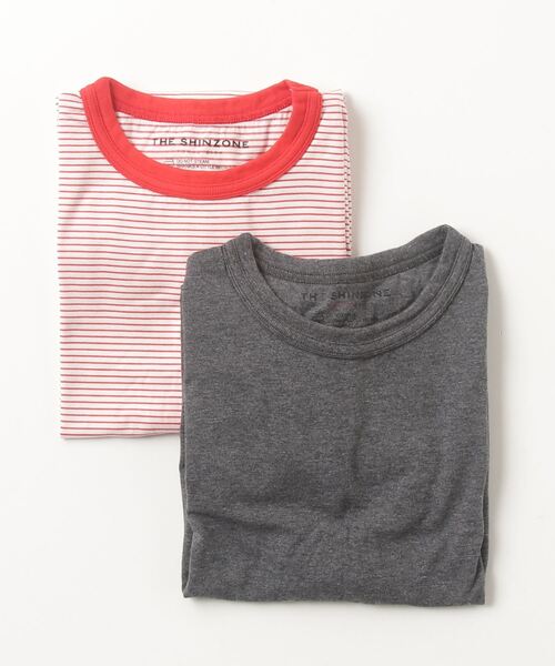 THE SHINZONE（ザ　シンゾーン）の「THE SHINZONE PACK TEE 20SMSCU66（Tシャツ/カットソー・レディース・その他/ホワイト/マルチ/ストライプ/レッド/イエロー/チャコールグレー・FREE）」の12枚目の写真