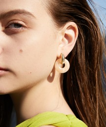 カラーストーンサークルピアス