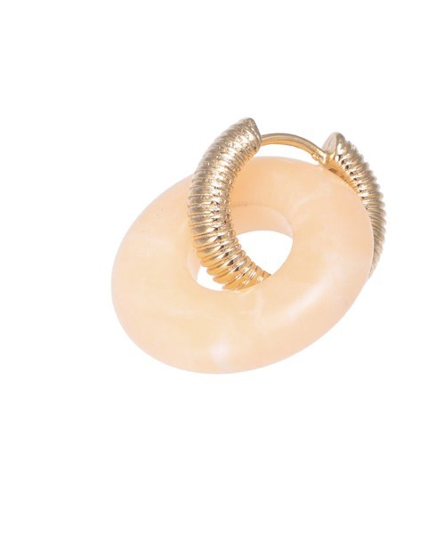 EIMY ISTOIRE(エイミーイストワール)の「カラーストーンサークルピアス(ピアス(両耳用)・レディース・グリーン/グレイッシュベージュ/コーラルピンク・FREE)」の6枚目の写真