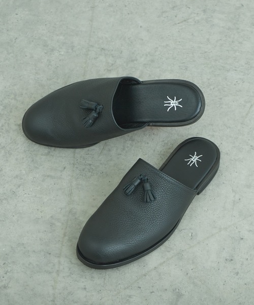 Tomo & Co(トモアンドシーオー)の「【Tomo&Co / トモアンドシーオー】 タッセルレザースリッパ(サンダル・メンズ・ブラック・27cm/26cm)」の5枚目の写真