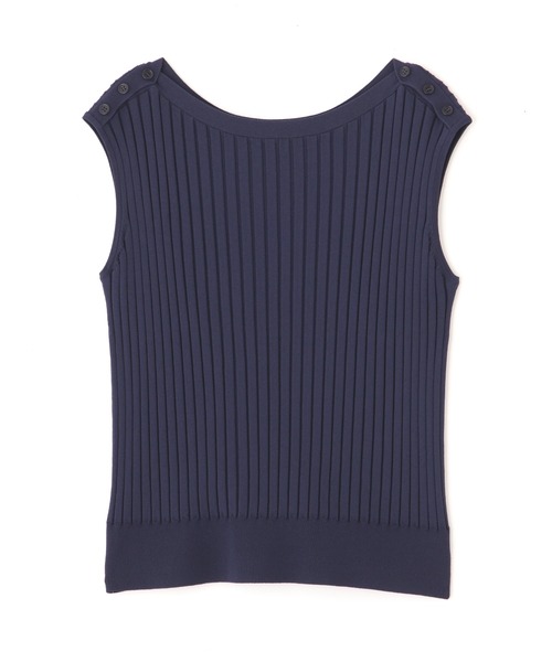 NATURAL BEAUTY BASIC（ナチュラルビューティーベーシック）の「ショルダー釦リブニット（ニット/セーター・レディース・ブラウン/ラベンダー/ネイビー・MEDIUM）」の13枚目の写真