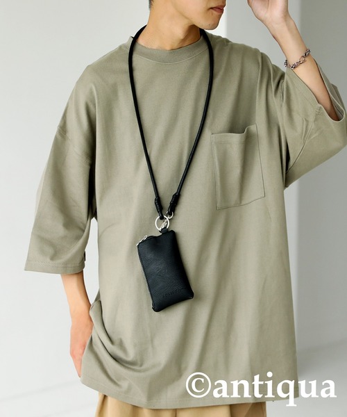 antiqua（アンティカ）の「即サマになる。ポケットビッグT（Tシャツ/カットソー・メンズ・ブラック/オフホワイト/カーキ/オレンジ/ブルー系その他/パープル系その他・FREE）」の4枚目の写真