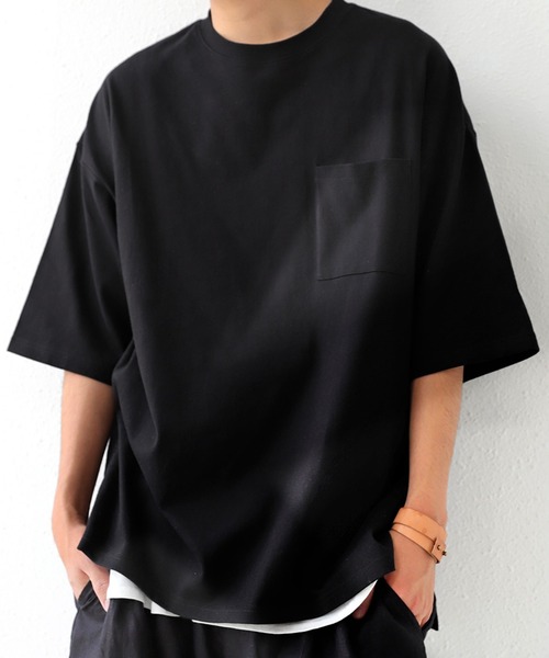 antiqua（アンティカ）の「即サマになる。ポケットビッグT（Tシャツ/カットソー・メンズ・ブラック/オフホワイト/カーキ/オレンジ/ブルー系その他/パープル系その他・FREE）」の10枚目の写真