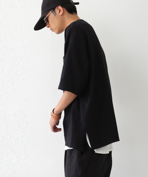 antiqua（アンティカ）の「即サマになる。ポケットビッグT（Tシャツ/カットソー・メンズ・ブラック/オフホワイト/カーキ/オレンジ/ブルー系その他/パープル系その他・FREE）」の11枚目の写真