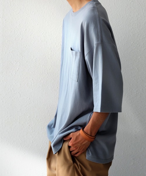 antiqua（アンティカ）の「即サマになる。ポケットビッグT（Tシャツ/カットソー・メンズ・ブラック/オフホワイト/カーキ/オレンジ/ブルー系その他/パープル系その他・FREE）」の16枚目の写真