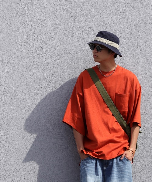 antiqua（アンティカ）の「即サマになる。ポケットビッグT（Tシャツ/カットソー・メンズ・ブラック/オフホワイト/カーキ/オレンジ/ブルー系その他/パープル系その他・FREE）」の22枚目の写真