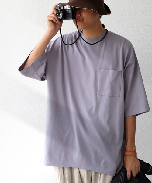 antiqua（アンティカ）の「即サマになる。ポケットビッグT（Tシャツ/カットソー・メンズ・ブラック/オフホワイト/カーキ/オレンジ/ブルー系その他/パープル系その他・FREE）」の19枚目の写真