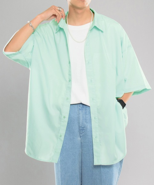 kutir（クティール）の「ベーシックオーバーシャツ（シャツ/ブラウス・メンズ・ホワイト/ライトブルー/ライトグリーン・MEDIUM/LARGE）」の3枚目の写真