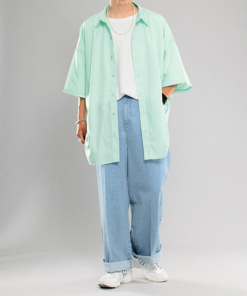 kutir（クティール）の「ベーシックオーバーシャツ（シャツ/ブラウス・メンズ・ホワイト/ライトブルー/ライトグリーン・MEDIUM/LARGE）」の13枚目の写真