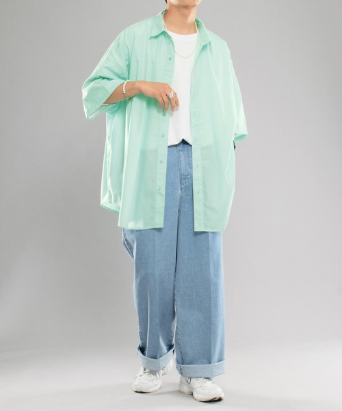 kutir（クティール）の「ベーシックオーバーシャツ（シャツ/ブラウス・メンズ・ホワイト/ライトブルー/ライトグリーン・MEDIUM/LARGE）」の14枚目の写真