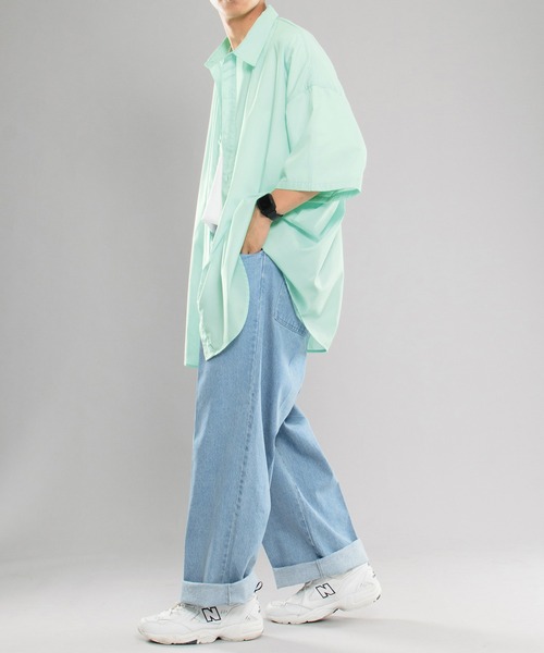 kutir（クティール）の「ベーシックオーバーシャツ（シャツ/ブラウス・メンズ・ホワイト/ライトブルー/ライトグリーン・MEDIUM/LARGE）」の15枚目の写真
