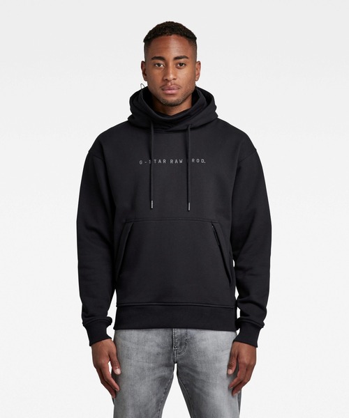 G-STAR（ジースター）の「MASK HOODIE/ロゴパーカー（パーカー・メンズ・ダークブラック/ブルー・SMALL/MEDIUM/LARGE/X-LARGE/X-SMALL）」の2枚目の写真