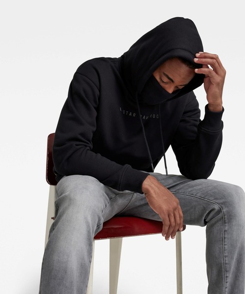 G-STAR（ジースター）の「MASK HOODIE/ロゴパーカー（パーカー・メンズ・ダークブラック/ブルー・SMALL/MEDIUM/LARGE/X-LARGE/X-SMALL）」の16枚目の写真