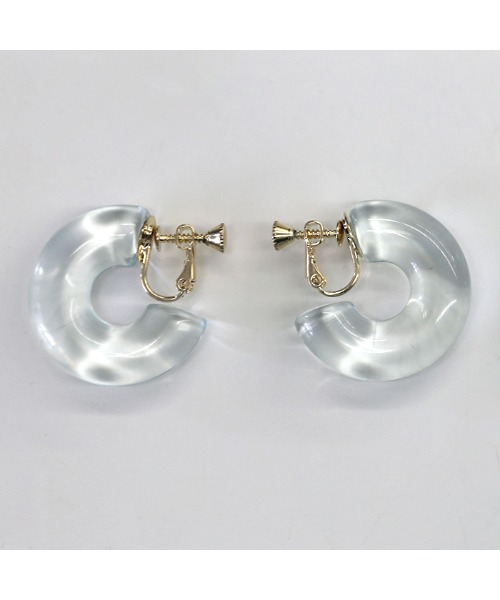 select MOCA(セレクトモカ)の「2021 SS Cカーブクリアイヤリング(イヤリング・レディース・パープル/ブルー/イエロー・FREE)」の9枚目の写真