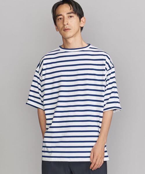 BEAUTY&YOUTH UNITED ARROWS（ビューティーアンドユースユナイテッドアローズ）の「BY ライト クリスピー ワイド バスクシャツ（Tシャツ/カットソー・メンズ・ベージュ/ダークグリーン/ネイビー・LARGE/X-LARGE/MEDIUM/SMALL）」の3枚目の写真