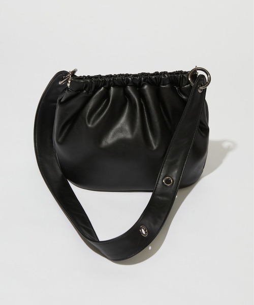 SAMO ONDOH(セイモオンド)の「【SAMO ONDOH】EGG BAG S LAMBSKIN / セイモオンド 巾着 エッグバッグ S ラムスキン(ショルダーバッグ・レディース・ブラック/クリーム/キャメル・FREE)」の11枚目の写真