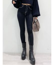 GYDA | ワンウォッシュハイウエストパンツ(デニムパンツ)