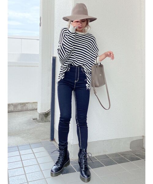 GYDA（ジェイダ）の「ワンウォッシュハイウエストパンツ（デニムパンツ・レディース・ブラック/その他2・SMALL/MEDIUM/LARGE/XX-SMALL/X-SMALL）」の5枚目の写真