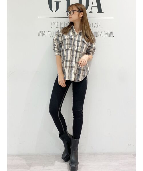 GYDA（ジェイダ）の「ワンウォッシュハイウエストパンツ（デニムパンツ・レディース・ブラック/その他2・SMALL/MEDIUM/LARGE/XX-SMALL/X-SMALL）」の14枚目の写真