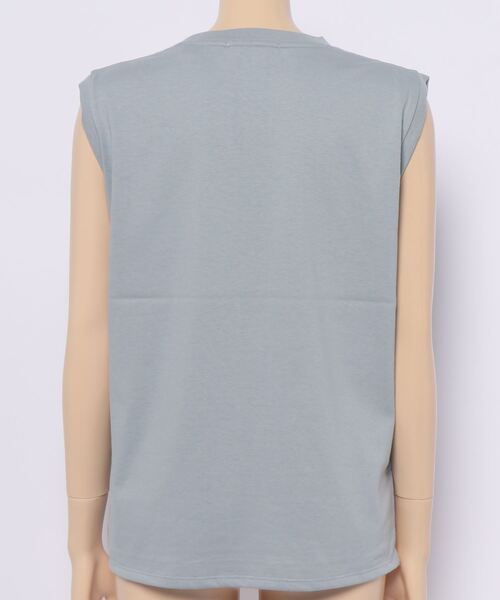 COLONY 2139(コロニートゥーワンスリーナイン)の「【ULTRA HYBRID】USAコットンノースリーブTシャツ(Tシャツ/カットソー・レディース・チャコールグレー/オフホワイト/サックスブルー・LARGE/SMALL/MEDIUM)」の5枚目の写真