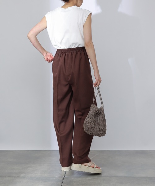 COLONY 2139(コロニートゥーワンスリーナイン)の「【ULTRA HYBRID】USAコットンノースリーブTシャツ(Tシャツ/カットソー・レディース・チャコールグレー/オフホワイト/サックスブルー・LARGE/SMALL/MEDIUM)」の12枚目の写真