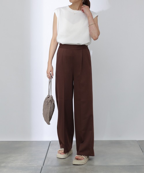 COLONY 2139(コロニートゥーワンスリーナイン)の「【ULTRA HYBRID】USAコットンノースリーブTシャツ(Tシャツ/カットソー・レディース・チャコールグレー/オフホワイト/サックスブルー・LARGE/SMALL/MEDIUM)」の11枚目の写真