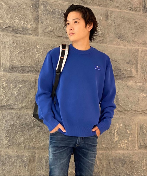 DIESEL（ディーゼル）の「メンズ ニット ロゴラベル コットン
