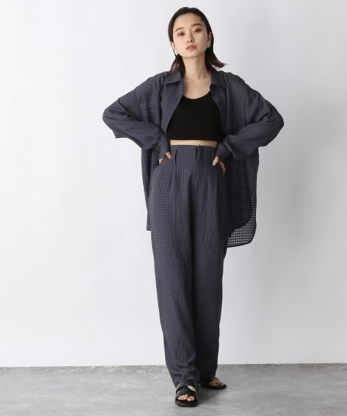 まっちゃん様オーダー専用 JEANASIS（ジーナシス）の「シアーチェックレギュラーシャツLS