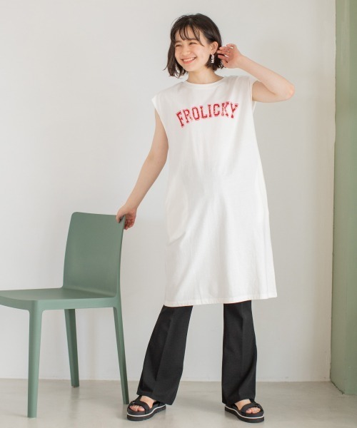 セール カレッジロゴフレンチスリーブワンピース ワンピース Repipi Armario レピピ アルマリオ のファッション通販 Zozotown